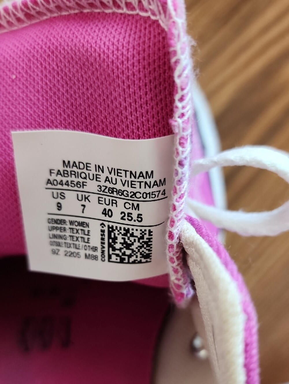 Converse Womens Low Top Sneakers in Bright Pink with White Accents - Picture 3 of 4